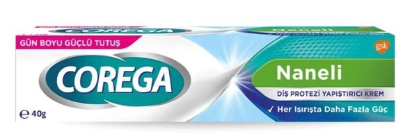 Corega Diş Protezi Yapıştırıcı Krem Naneli 40 gr