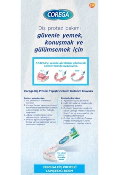Corega Diş Protezi Yapıştırıcı Krem Naneli 40 gr - 5