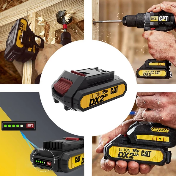 Cat Dxb2 18Volt 2.0Ah. Li-İon One For All Profesyonel Yedek Akü - 5