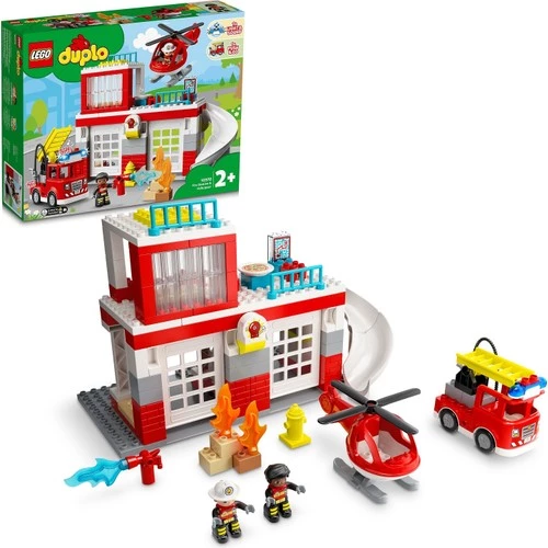 Lego Duplo 10970 Fire Station And Helicopter