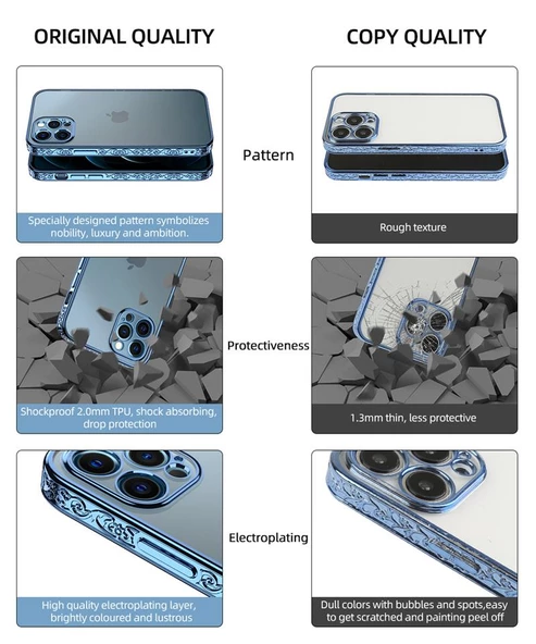 İphone 13 Pro Max Plating Kreatif Desenli Silikon Telefon Kılıfı - Resim 12