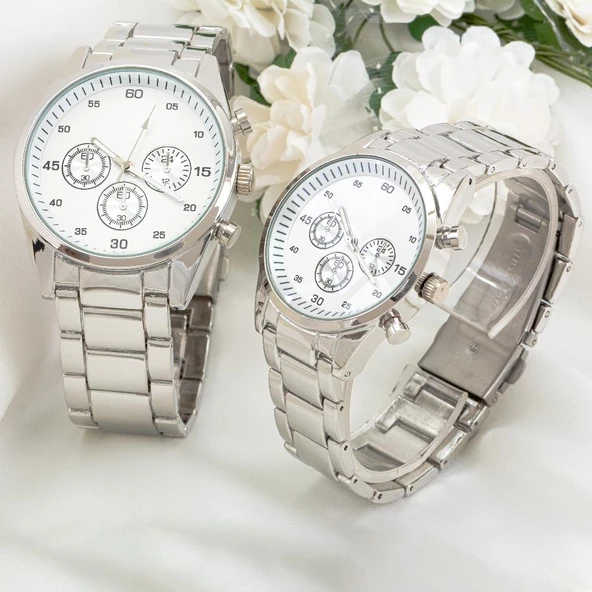 Sevgili Saati Kadın Kol Saati Gümüş Renk Sevgililer Günü Hediyesi ST-304030 - Resim 3