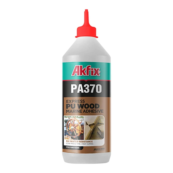 Akfix PA370 Şeffaf Poliüretan Ahşap Deniz Tutkalı Yapışkan 560 g - 2