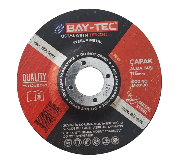 BAY-TEC ÇAPAK ALMA TAŞLAMA 115X6.4X22MM