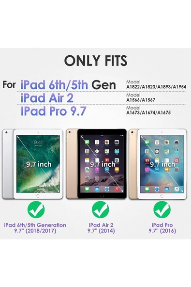 Apple iPad Air 2 9.7 Uyumlu Askılı Gökkuşağı Strap Tablet Kılıfı - 8