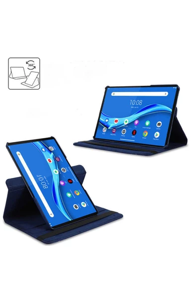 Lenovo M10 TB-X505F için Fuchsia Dönebilen Standlı Tablet Kılıfı - 11