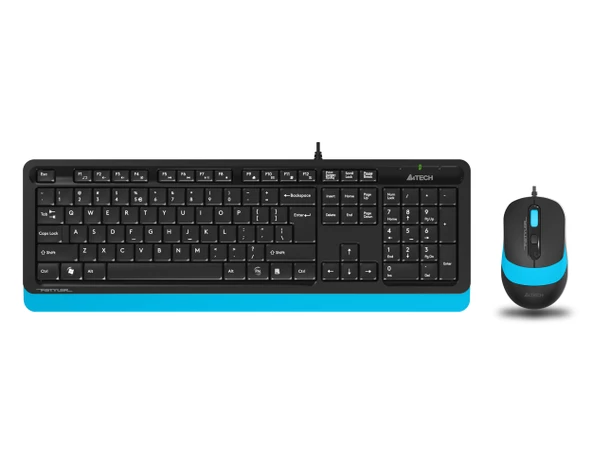 A4 TECH F1010 Q USB MAVİ TR MM KLAVYE+OPTİK MOUSE - 6