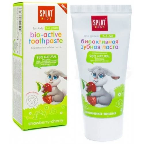 Splat Kids Wild Strawberry-Cherry / Çilek-Kiraz Tadında 2-6 Yaş Arası Doğal Diş Macunu 50 ml