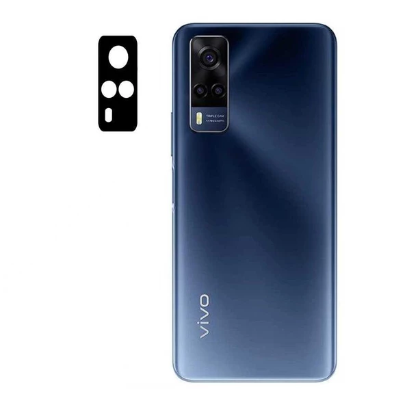 Vivo Y53S 4G Zore 3D Kamera Camı Koruyucu - 5