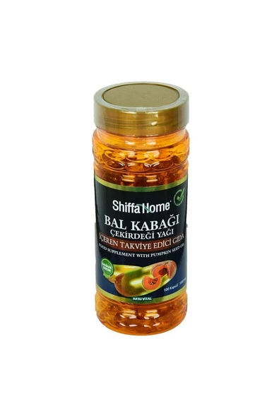Shiffa Home Bal Kabağı Çekirdeği Yağı Soğuk Sıkım 1000 mg x 100 Kapsül