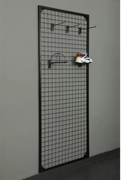 Sık Telli Tel Raf - Tel Pano Stand, Duvar Askılığı  60x120 cm - 2