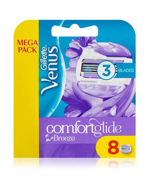 Gillette Venus Comfortglide Breeze Tıraş Bıçağı Yedek, 8'li Paket