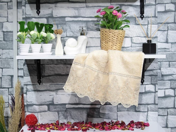 Fransız Dantelli Legend El Yüz Havlusu - 3 Renk - Resim 2