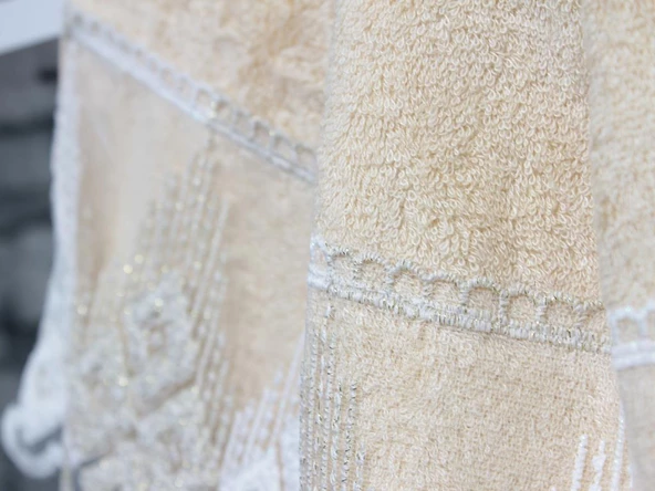 Fransız Dantelli İrina El Yüz Havlusu - 2 Renk - Resim 5