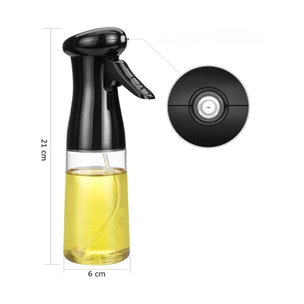 Cam Yağ Spreyi Dekoratif Püskürtücü Cam Sprey Şişe 200 ml - 10