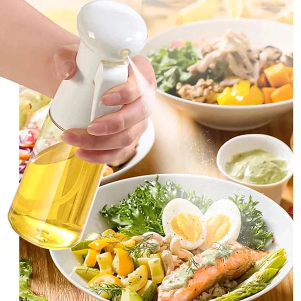 Cam Yağ Spreyi Dekoratif Püskürtücü Cam Sprey Şişe 200 ml - 8