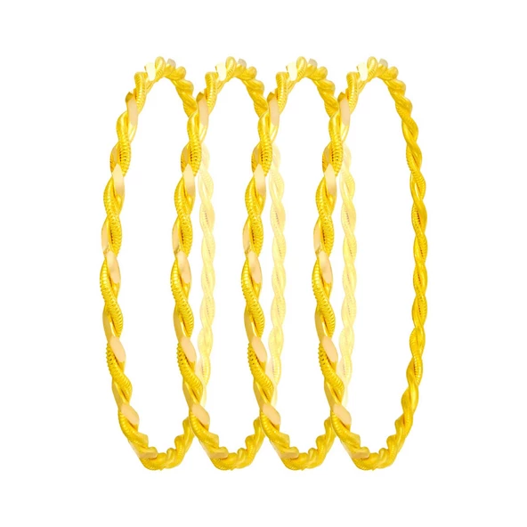 60(4*15)gr(gram) 22 Ayar Paftalı Burma Bilezik ürün görseli