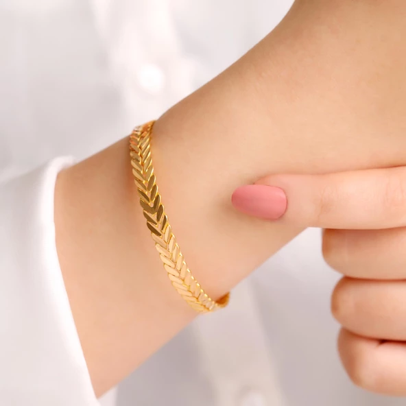 30 gr(gram) 22 Ayar İşçiliksiz Başak Bilezik - 2