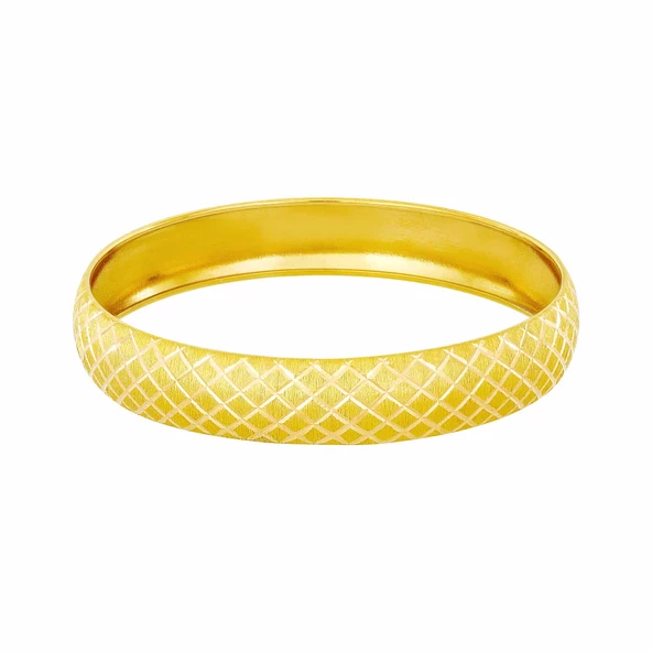 13 gr(gram) 12 mm 22 Ayar İşçiliksiz Şarnelli Bilezik TBC0013-3