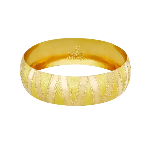 18 gr(gram) 15 mm 22 Ayar İşçiliksiz Bilezik TCNC018-1 ürün görseli 1