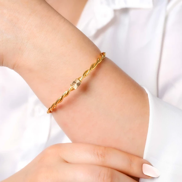 21 gr(gram) 22 Ayar Adana Parlağı Bilezik - Resim 2