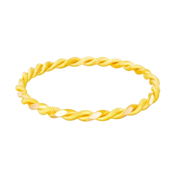 48 gr(gram) 22 Ayar İşçiliksiz Paftalı Burma Bilezik ürün görseli 1