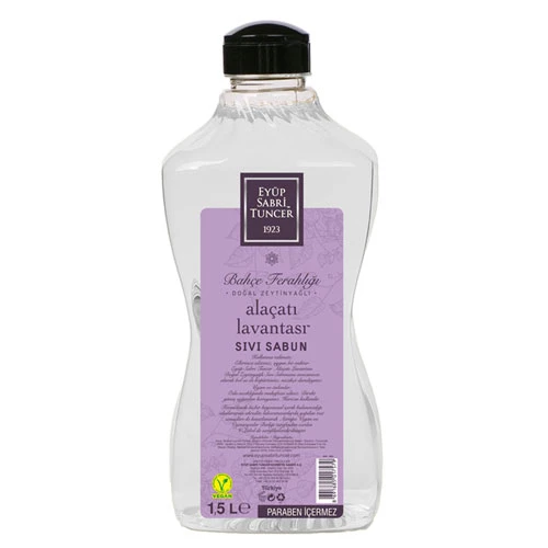 Eyüp Sabri Tuncer Doğal Zeytinyağlı Sıvı Sabun Alaçatı Lavantası 1,5 Litre Pet Şişe