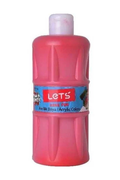 Lets Akrilik Boya 500 ML Kırmızı Akrilik Boya