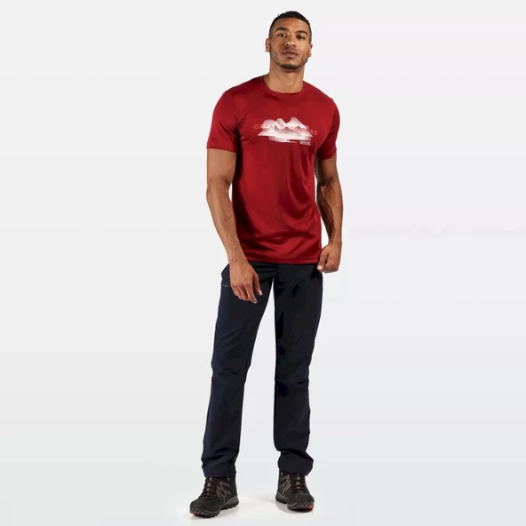 Regatta Fingal V Erkek Kısa Kollu Tişört Bordo RMT216 - Resim 3