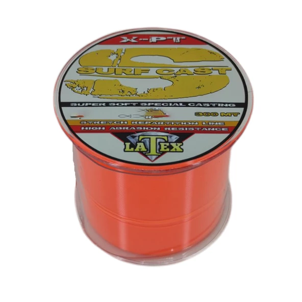 Latex Surf Cast 300m Super Soft Uzak Atış Misinası Turuncu - 2