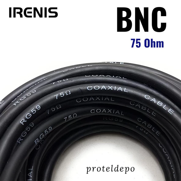 IRENIS BNC Kablo 75 Ohm RG59 Video, Kamera, CCTV - 2
