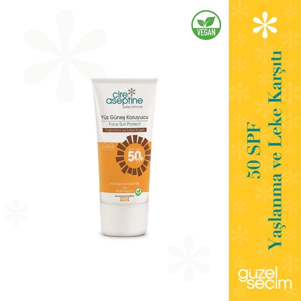 Cire Aseptine Yüz Güneş Koruyucu Yaşlanma ve Leke karşıtı 50 SPF 50 ml - 2