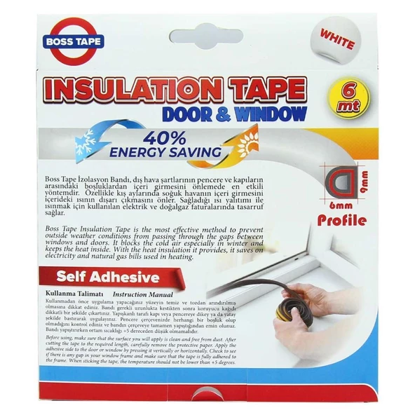 Geseus Epdm Pencere İzalasyon Bantı İzalasyon Fitili 9mmx6 Mt - 4