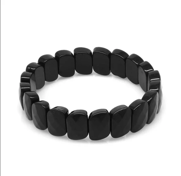 Pigado Doğal Taşlı Elastikli Fasetalı Doğaltaş Bileklik Unisex - 5