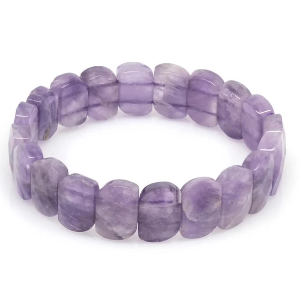 Pigado Doğal Taşlı Elastikli Fasetalı Doğaltaş Bileklik Unisex - 3