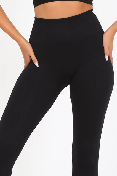 AuraFit 4036 Seamless Dikişsiz Push Up Toparlayıcı Yüksek Bel Uzun Tayt - 8