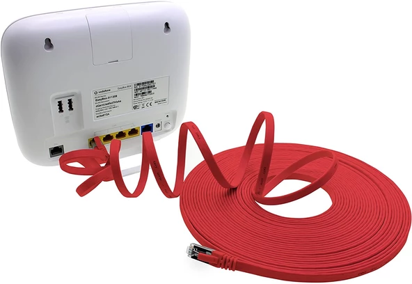IRENIS CAT7 Kablo Yassı FTP Ethernet Network LAN Ağ Kablosu   3 Metre Mavi - 10