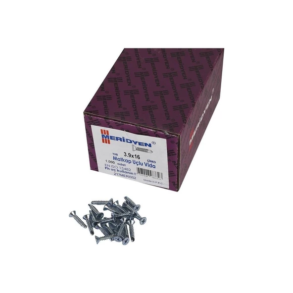 Meridyen Matkap Uçlu Yhb 3.9x16 1000 Li Paket ürün görseli 1