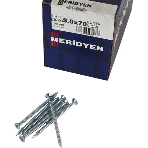 Meridyen Sunta Vidası 6.0x60 200 Lü Paket