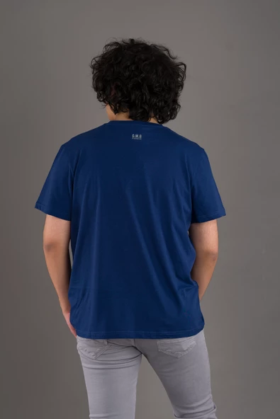 REGULAR FİT BASKILI BİSİKLET YAKA ERKEK T-SHİRT - 5