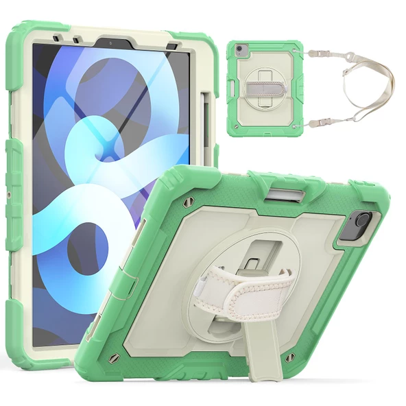 Apple iPad Air 10.9 2022 5.Nesil Strap Tablet Kılıfı Darbe Savar - 9