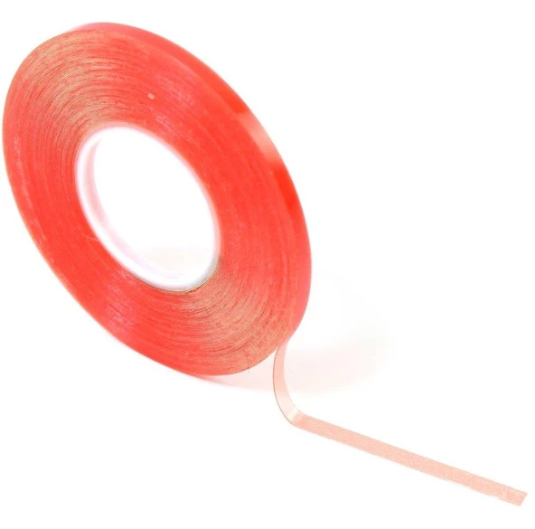 KIRMIZI ŞEFFAF ÇİFT TARAFLI BANT 3 MM ürün görseli