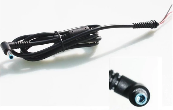 HP 3.0 MM X 4.5 MM İÇİN PİNLİ MAVİ UÇ ADAPTÖR DC KABLO 2 DAMARLI - Resim 2