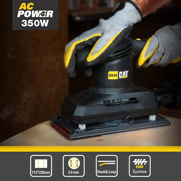 Cat Dx44 350Watt Profesyonel Devir Ayarlı Titreşimli Zımpara - 3