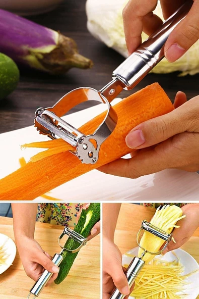 Tilbe Home Çelik Çırpıcı Tel Servis Seti Kepçe Kevgir Süzgeç Metal Patates Soyacağı Basmalı Yumurta Çırpıcısı - 5