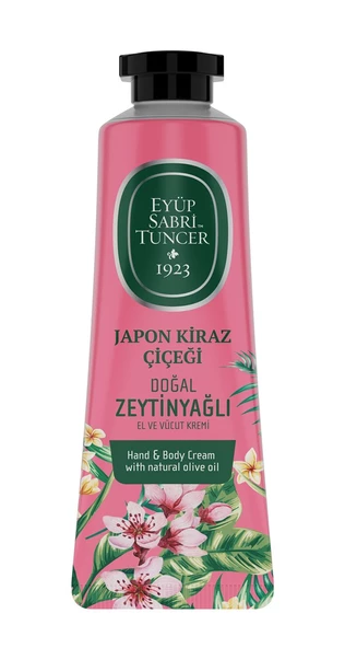 Eyüp Sabri Tuncer Japon Kiraz Çiçeği Doğal Zeytinyağlı El ve Vücut Kremi 50 ml