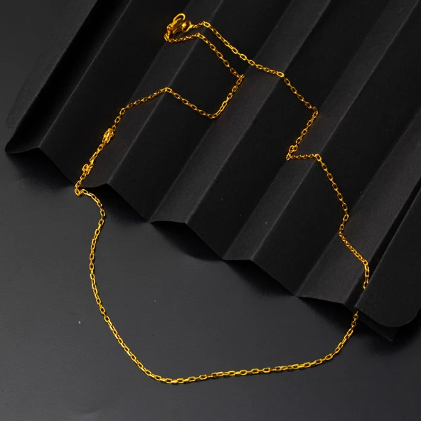 Klasik 14 Ayar Altın Zincir 45 cm. - Resim 3