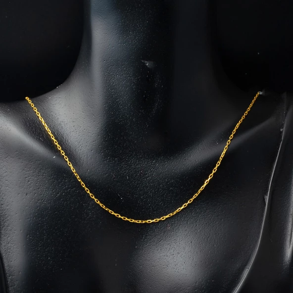 Klasik 14 Ayar Altın Zincir 45 cm. - Resim 2