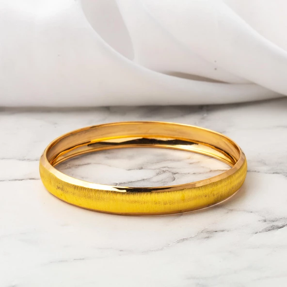 Kum Setina 22 Ayar Altın Bilezik - Resim 3