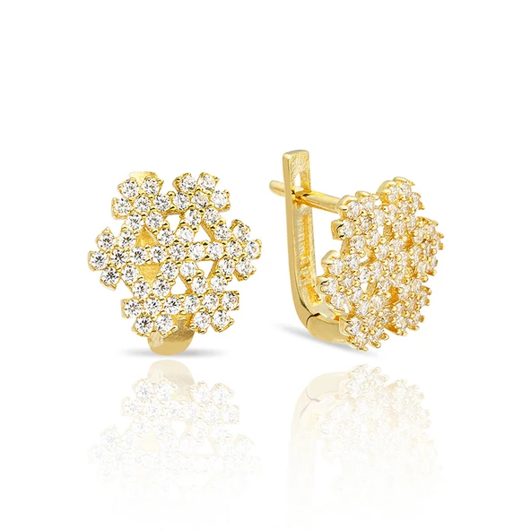 Kar Tanesi 14 Ayar Altın Küpe ürün görseli 1